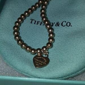 Tiffany & Co. Silver Heart Charm Bracelet